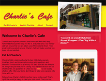 Tablet Screenshot of charliescafe.com